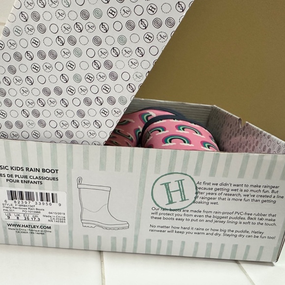 Hatley Pink Rainbow Rainboots - Size 9 - Picture 8 of 8